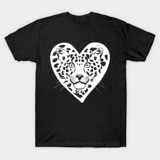 Wild Leopard Valentines T-Shirt